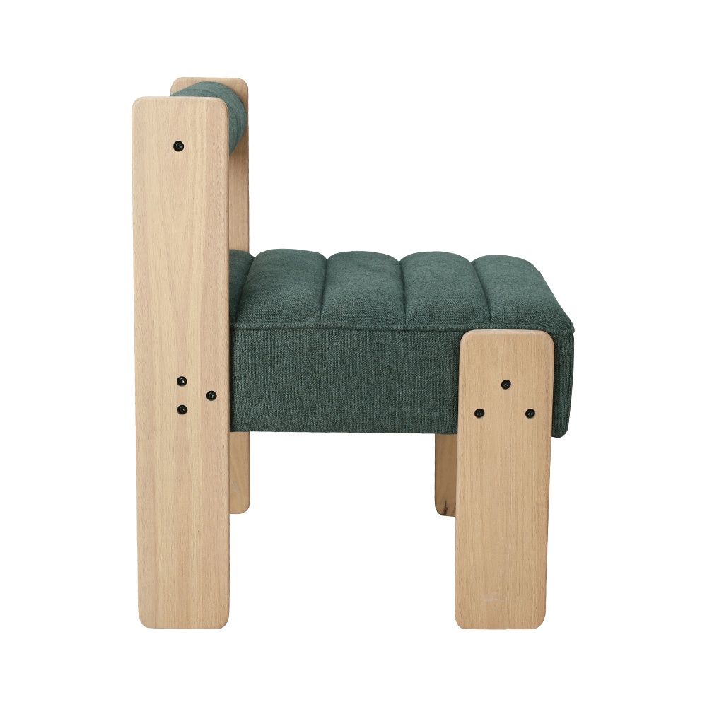 Cadeira de jantar de madeira de borracha