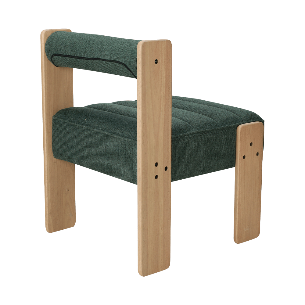 Cadeira de jantar de madeira de borracha