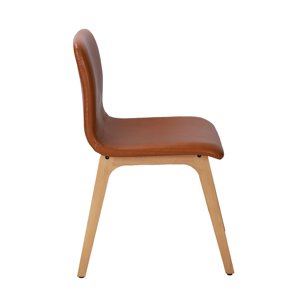 Cadeira de jantar de madeira maciça de madeira de madeira marrom