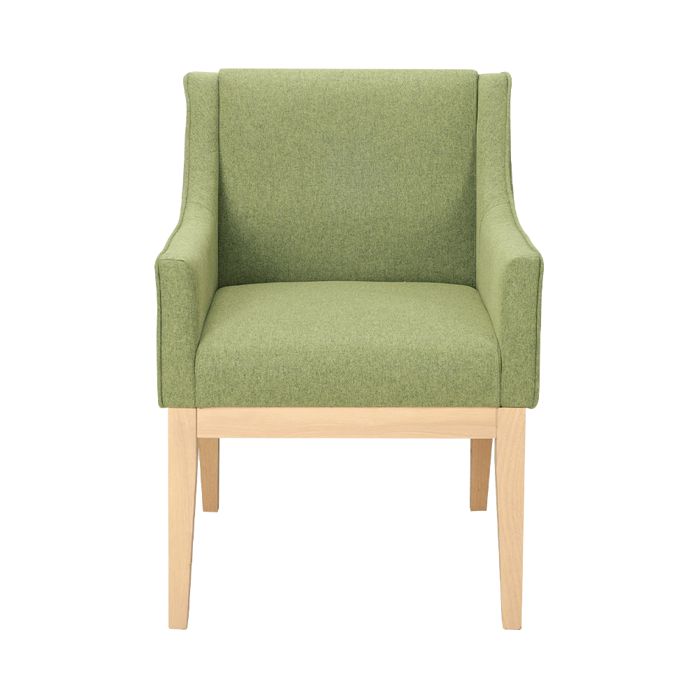 Cadeira de jantar de madeira sólida com apoios de braços