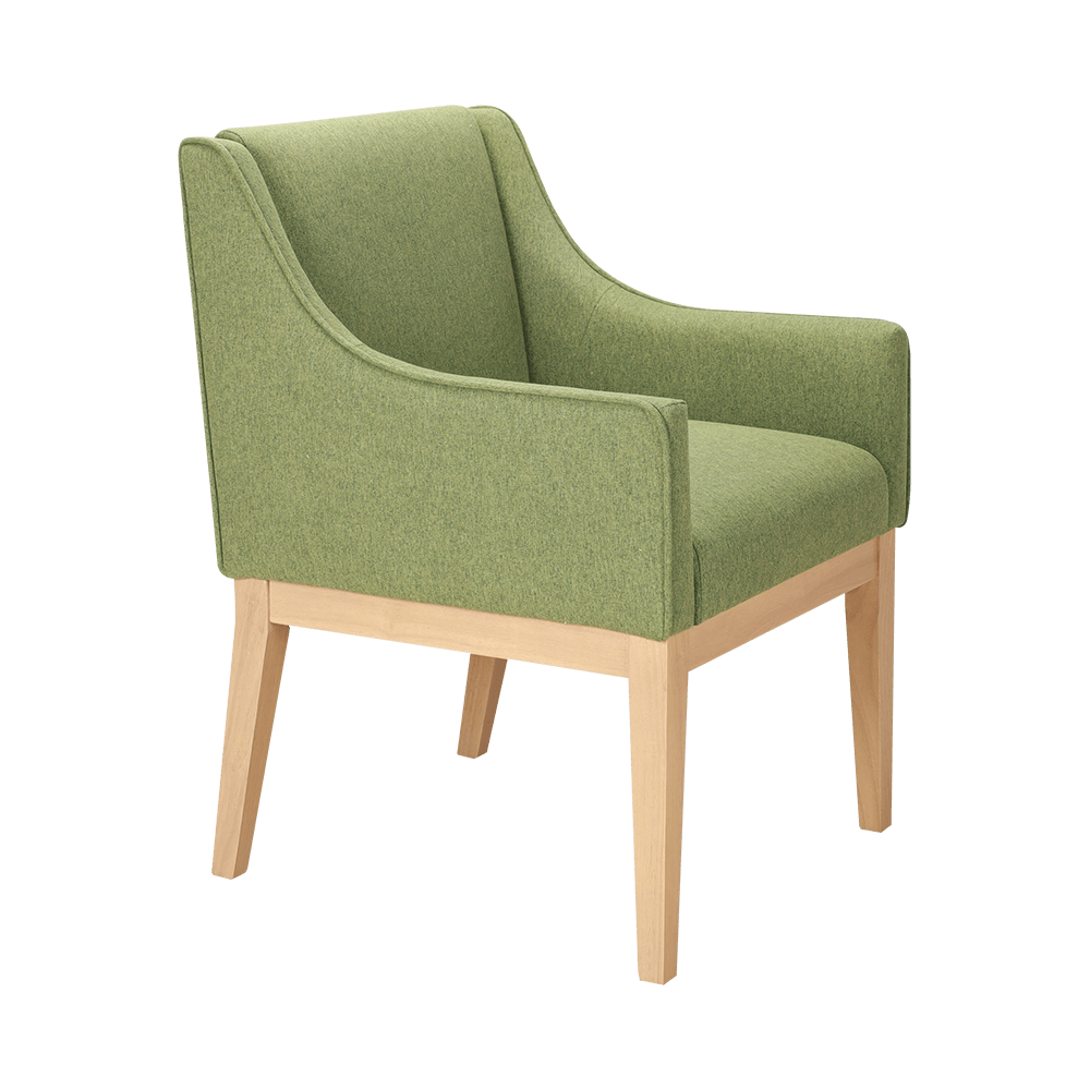 Cadeira de jantar de madeira sólida com apoios de braços