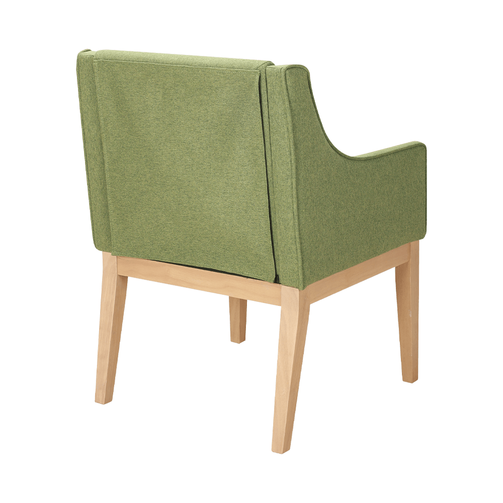 Cadeira de jantar de madeira sólida com apoios de braços