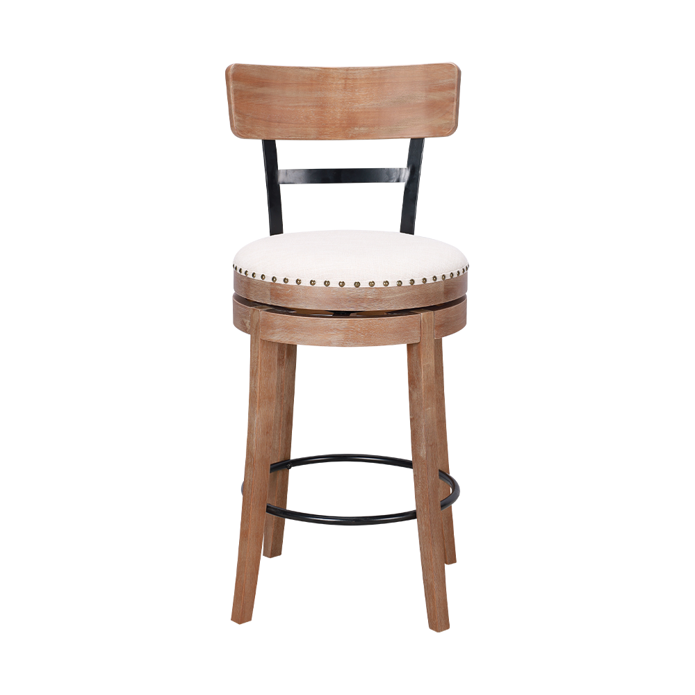 Cadeira de jantar de almofada de esponja de madeira de borracha