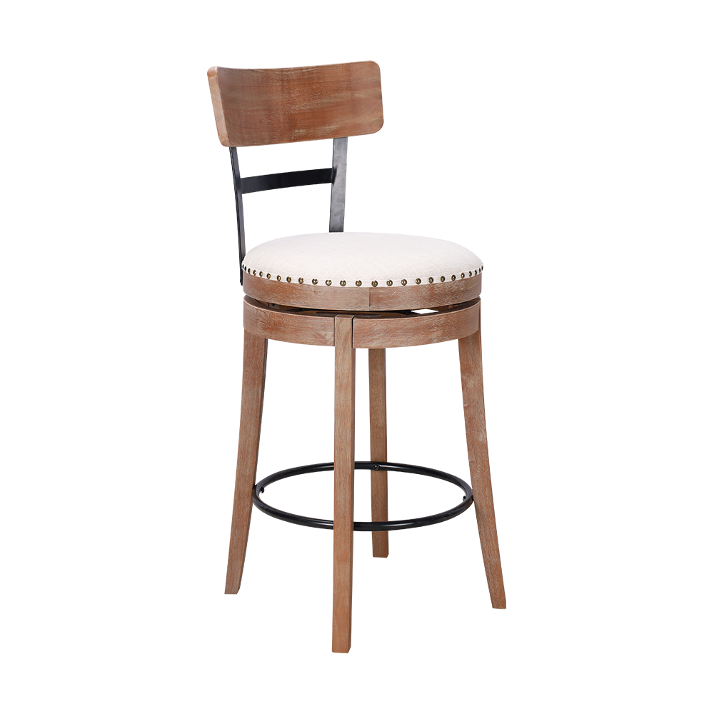 Cadeira de jantar de almofada de esponja de madeira de borracha