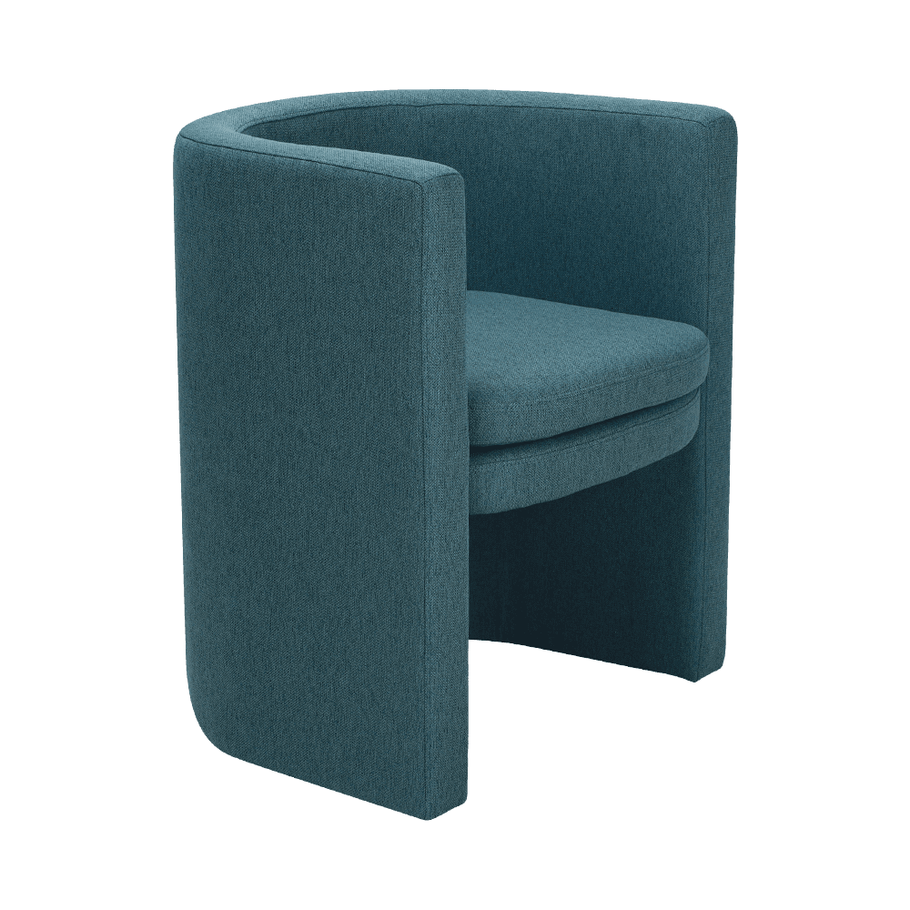 Cadeira de repouso de madeira azul marinha