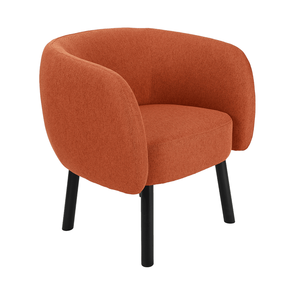 Cadeira de jantar de madeira maciça de tecido